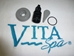 231510-Gray Kit : Gray Vita Spa Waterfall Valve Kit: Does not include white PVC body assembly.   - 231510-Gray Kit